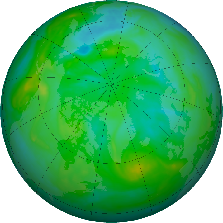 Arctic ozone map for 28 July 2008